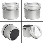 Magnetic Spice Jars with Sift-and-Pour Lids