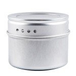 20 Magnetic Spice Tins with Clear Lids and Labels