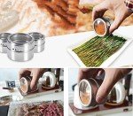 20 Magnetic Spice Tins with Clear Lids and Labels