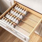 4-Tier Clear Acrylic Spice Drawer Organizer Set