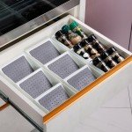 Spice Drawer Organizer with Non-Slip Silicone Insert