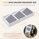 Spice Drawer Organizer with Non-Slip Silicone Insert