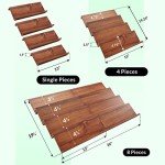 Acacia Wood Spice Drawer Organizer - 4 Tier Rack