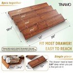 Acacia Wood Spice Drawer Organizer - 4 Tier Rack