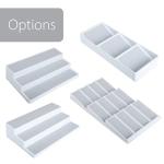 3-Tier Plastic Spice Rack Drawer Organizer - White