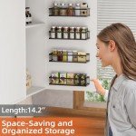 Wall-Mounted Spice Rack Organizer – 4 Pack