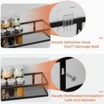 Wall-Mounted Spice Rack Organizer – 4 Pack