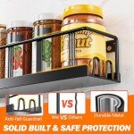 Bunoxea Wall-Mounted Spice Rack Organizer - 3 Pack