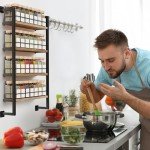 ZICOTO Wall-Mount Spice Rack Organizer Shelf