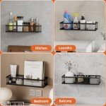 Wall-Mounted Spice Rack Organizer – 4 Pack