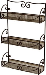 Bronze Wall-Mounted 3-Tier Spice Rack