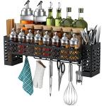 Wall-Mounted Spice Rack with Utensil Holder