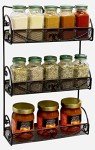 Bronze Wall-Mounted 3-Tier Spice Rack