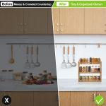 3-Tier Bamboo Spice Rack for Kitchen Organization