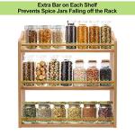 3-Tier Bamboo Spice Rack for Kitchen Organization
