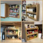 3-Tier Bamboo Spice Rack for Kitchen Organization