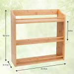 3-Tier Bamboo Spice Rack for Kitchen Organization