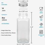 14-Piece Glass Spice Jar Set with Labels