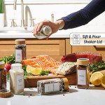 Airtight Glass Spice Jars with Bamboo Lids