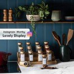 Airtight Glass Spice Jars with Bamboo Lids
