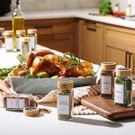 Airtight Glass Spice Jars with Bamboo Lids
