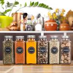 14-Piece Glass Spice Jar Set with Labels