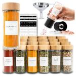 24-Pack Glass Spice Jars with Labels and Accessories