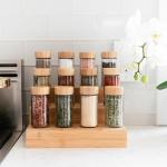 24-Pack Glass Spice Jars with Labels and Accessories