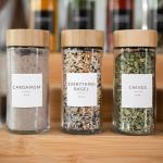 24-Pack Glass Spice Jars with Labels and Accessories