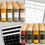 24-Pack Glass Spice Jars with Labels and Accessories