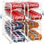 Stackable Soda Can Organizer Rack, 4 Pack