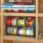 2-Tier Stackable Can Rack Organizer - Black