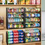 2-Tier Stackable Can Rack Organizer - Black