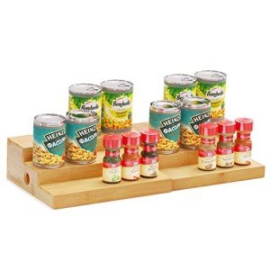 Bamboo 3-Tier Spice Rack Organizer for Pantry