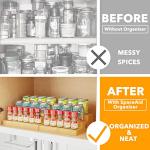 Bamboo 3-Tier Spice Rack Organizer for Pantry