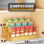 Bamboo 3-Tier Spice Rack Organizer for Pantry