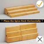 Bamboo 3-Tier Spice Rack Organizer for Pantry