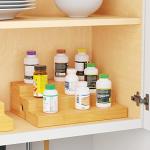 Bamboo 3-Tier Spice Rack Organizer for Pantry