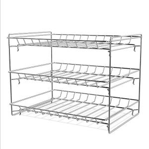 3-Tier Chrome Can Organizer for Kitchen Storage