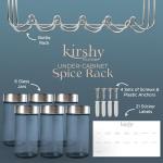Under Cabinet Spice Rack with Glass Jars & Labels