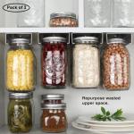 Mason Jar Organizer Rack for Food Storage