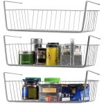 Jucoan 3-Pack Under Shelf Wire Storage Baskets