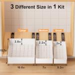 Delamu 3-Pack Pull-Out Cabinet Organizers (White)