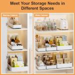 Delamu 3-Pack Pull-Out Cabinet Organizers (White)
