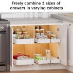 Delamu 3-Pack Pull-Out Cabinet Organizers (White)