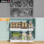 Delamu 3-Pack Pull-Out Cabinet Organizers (White)