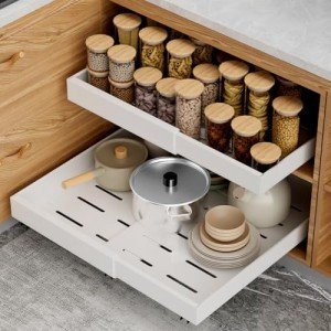 2 Pack 21-Inch Pull-Out Cabinet Organizers