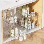 2-Tier Clear Bathroom Storage Organizer - 2 Pack