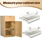 Pull Out Cabinet Organizers - 2 Pack (White)