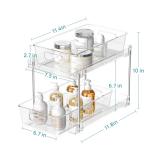 2-Tier Clear Bathroom Storage Organizer - 2 Pack